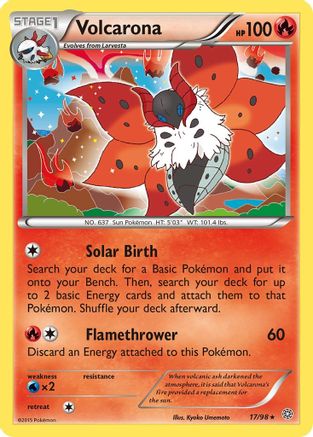 Volcarona (17) (17) 017 - Reverse Holofoil XY Ancient Origins - Holo Rare