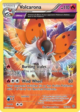 Volcarona (18) (18) 018 XY Ancient Origins - Rare