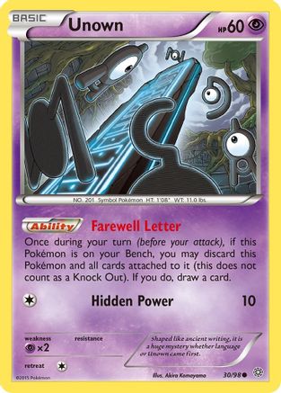 Unown 030 XY Ancient Origins - Common