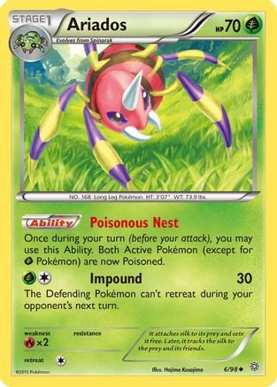 Ariados 006 XY Ancient Origins - Uncommon