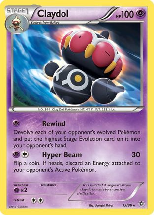 Claydol - Reverse Holofoil XY Ancient Origins - Rare