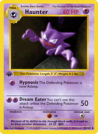 Haunter 029 - 1st Edition Base Set Shadowless - Uncommon