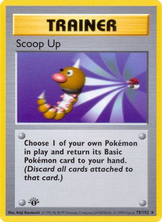 Scoop Up 078/102 - 1st Edition Base Set Shadowless - Rare