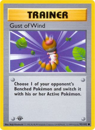 Gust of Wind 093 - 1st Edition Base Set Shadowless - Common
