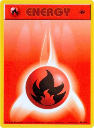 Fire Energy 098 - 1st Edition Base Set Shadowless - Common