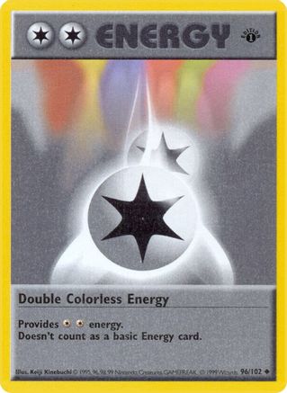 Double Colorless Energy 096 - 1st Edition Base Set Shadowless - Uncommon