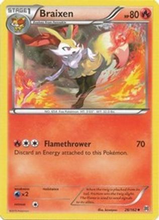 Braixen 026/162 - Reverse Holofoil XY BREAKthrough - Uncommon
