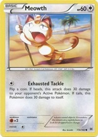 Meowth 114 - Reverse Holofoil XY BREAKthrough - Common