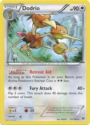 Dodrio 117 - Reverse Holofoil XY BREAKthrough - Rare