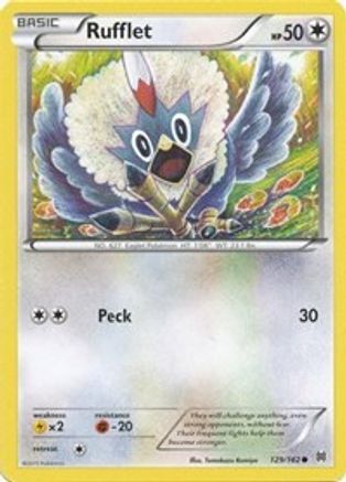 Rufflet 129 - Reverse Holofoil XY BREAKthrough - Common