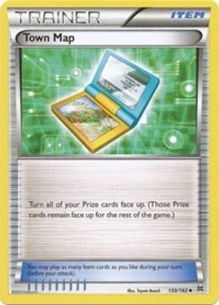 Town Map 150 - Reverse Holofoil XY BREAKthrough - Uncommon