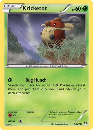 Kricketot 005 - Reverse Holofoil XY BREAKpoint - Common