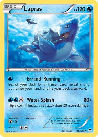 Lapras 028 - Reverse Holofoil XY BREAKpoint - Uncommon