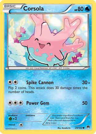 Corsola 029 XY BREAKpoint - Common