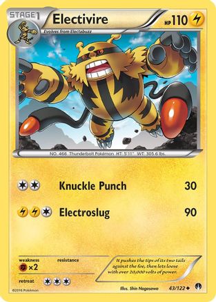Electivire/122 - Reverse Holofoil XY BREAKpoint - Uncommon