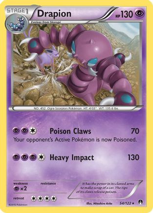 Drapion 054/122 - Reverse Holofoil XY BREAKpoint - Rare