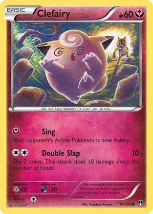 Clefairy 081 - Reverse Holofoil XY BREAKpoint - Common