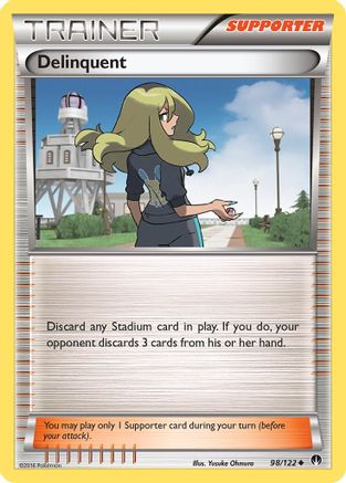 Delinquent 098 - Reverse Holofoil XY BREAKpoint - Uncommon
