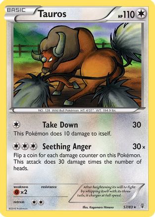 Tauros/83 - Reverse Holofoil Generations - Rare