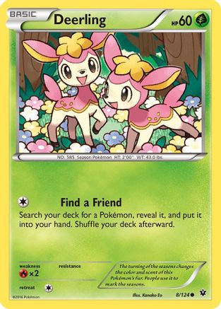 Deerling 008 - Reverse Holofoil XY Fates Collide - Common