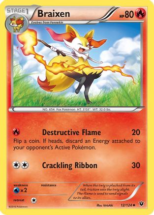 Braixen/124 XY Fates Collide - Uncommon
