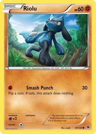 Riolu (46) (46) 046 - Reverse Holofoil XY Fates Collide - Common
