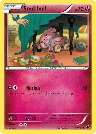 Snubbull 068 - Reverse Holofoil XY Fates Collide - Common