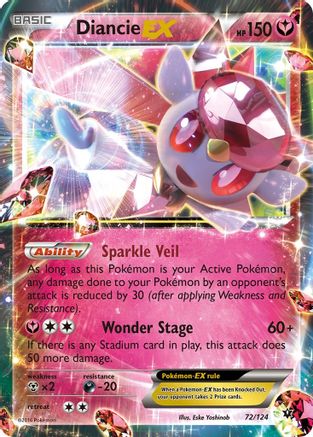 Diancie EX 072 - Holofoil XY Fates Collide - Ultra Rare