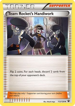 Team Rocket's Handiwork 112 - Reverse Holofoil XY Fates Collide - Uncommon