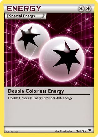 Double Colorless Energy 114 - Reverse Holofoil XY Fates Collide - Uncommon