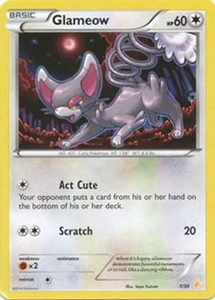 Glameow (1) XY Trainer Kit Pikachu Libre & Suicune - Common
