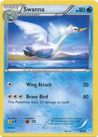 Swanna (18) XY Trainer Kit Pikachu Libre & Suicune - Common