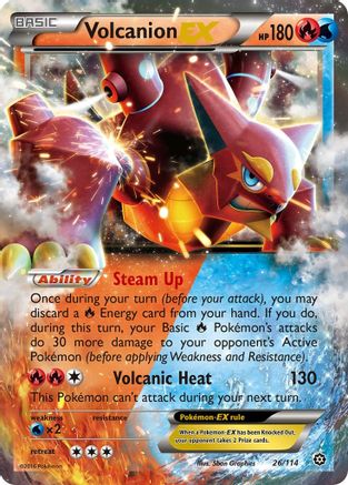 Volcanion EX 026 - Holofoil XY Steam Siege - Ultra Rare