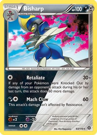 Bisharp 064 - Holofoil XY Steam Siege - Holo Rare