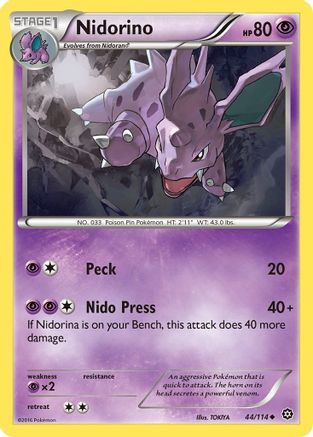 Nidorino 044 XY Steam Siege - Uncommon