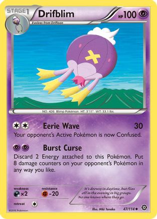 Drifblim 047 - Reverse Holofoil XY Steam Siege - Uncommon