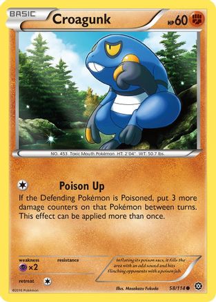 Croagunk 058 XY Steam Siege - Common