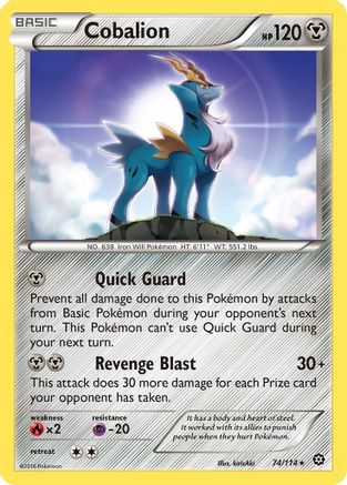 Cobalion 074 XY Steam Siege - Rare