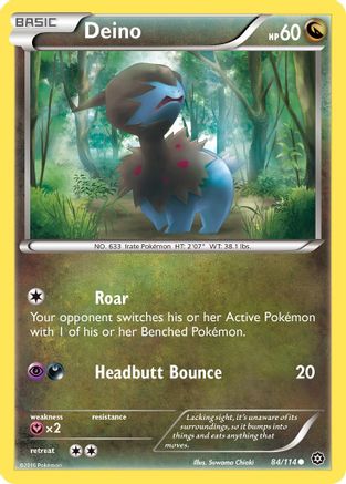 Deino 084 - Reverse Holofoil XY Steam Siege - Common