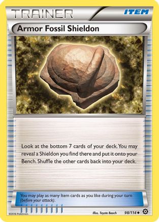 Armor Fossil Shieldon 098 - Reverse Holofoil XY Steam Siege - Uncommon