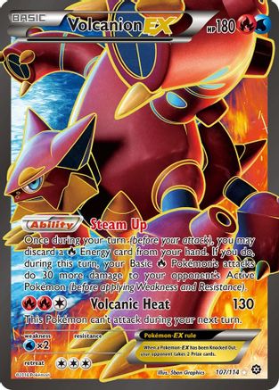 Volcanion EX (Full Art) 107 - Holofoil XY Steam Siege - Ultra Rare