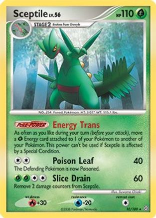 Sceptile - 10/100 (DP Stormfront)/100 Deck Exclusives - Rare