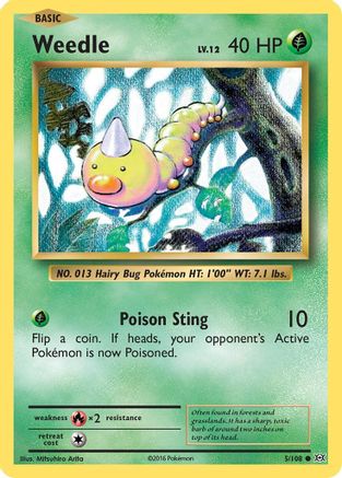 Weedle 005 XY Evolutions - Common