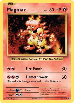 Magmar 020 - Reverse Holofoil XY Evolutions - Uncommon