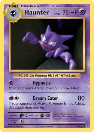 Haunter 048 - Reverse Holofoil XY Evolutions - Uncommon