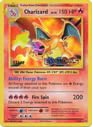 Charizard - 11/108 (Prerelease)/108 - Holofoil XY Promos - Promo