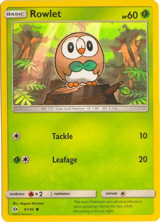 Rowlet (Water Web Holo) 009/149 - Holofoil Miscellaneous Cards & Products - Promo