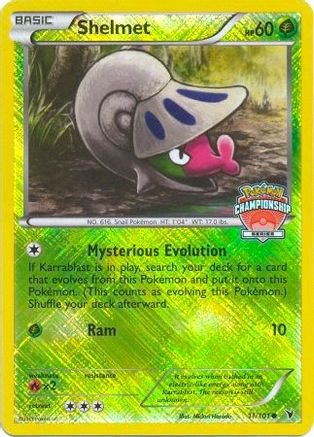 Shelmet - 11/101 (Championship Series)/101 - Reverse Holofoil League & Championship Cards - Promo