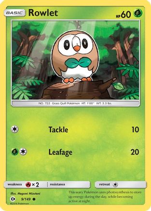 Rowlet 009 SM Base Set - Common