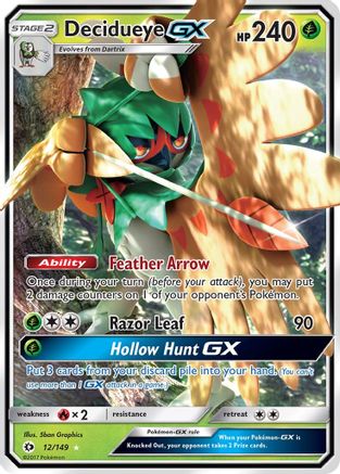 Decidueye GX 012 - Holofoil SM Base Set - Ultra Rare